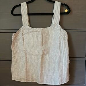 Linen square-neck tank from J Crew Factory